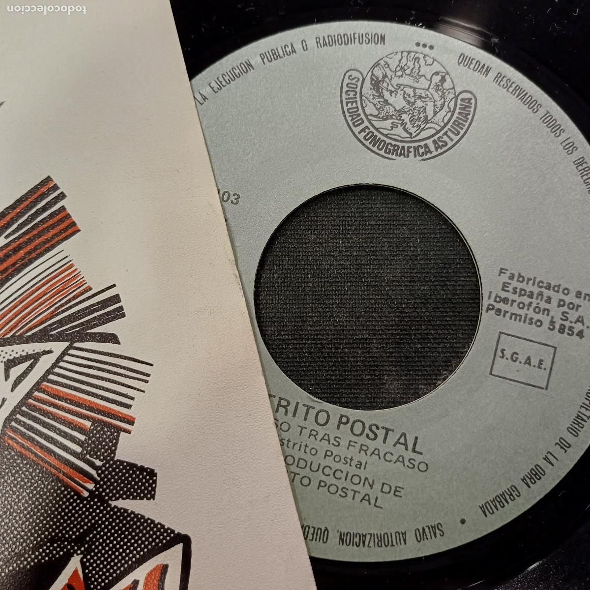Discos de vinilo: DISTRITO POSTAL/SER REBELDE ES UN HONOR/SINGLE. - Foto 2