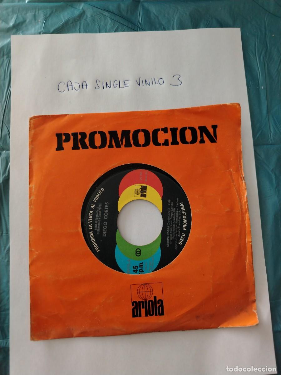 Discos de vinilo: Single vinilo promoci&oacute;n, Diego cortes, chispa negra