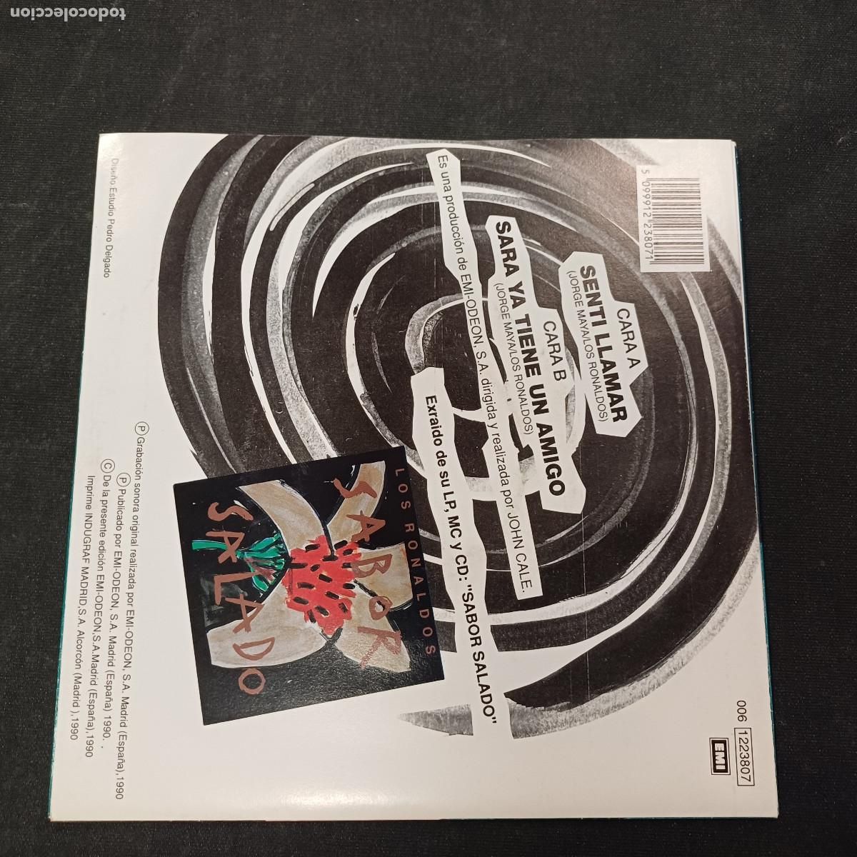 Discos de vinilo: LOS RONALDOS/SENTI LLAMAR/SINGLE. - Foto 3