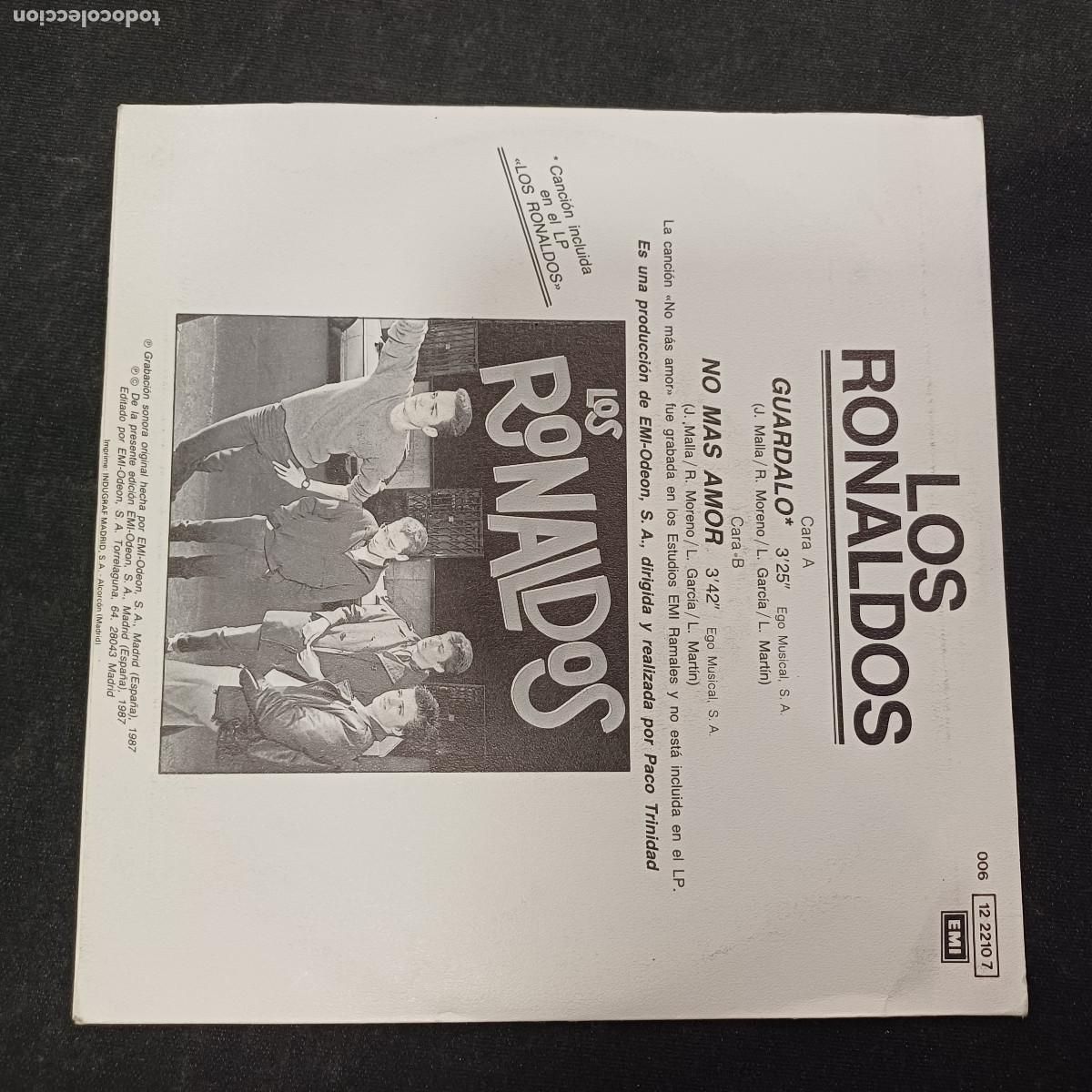 Discos de vinilo: LOS RONALDOS/GUARDALO/SINGLE. - Foto 3