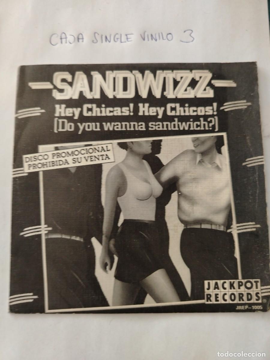 Discos de vinilo: Single vinilo sandwizz, hey chicas, hey chicos, do you wanna sandwich?
