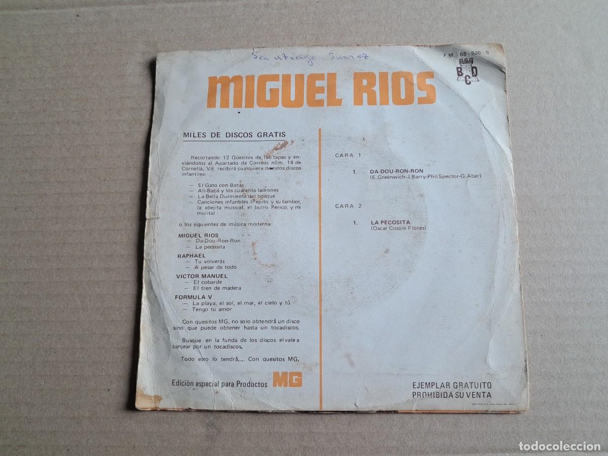 Discos de vinilo: MIGUEL RIOS - DA DOU RON RON SINGLE 1970 - Foto 3