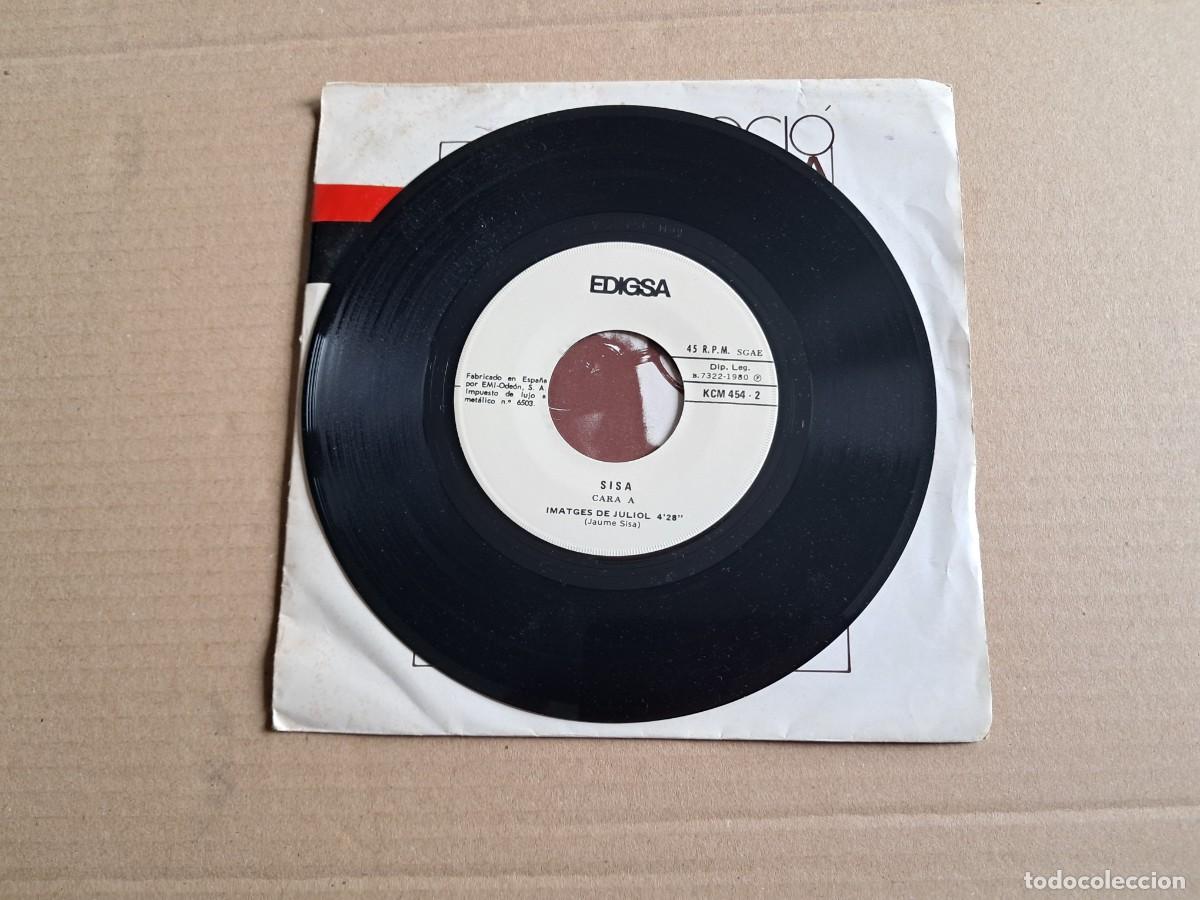 Discos de vinilo: SISA - IMATGES DE JULIOL SINGLE 1980 - Foto 2