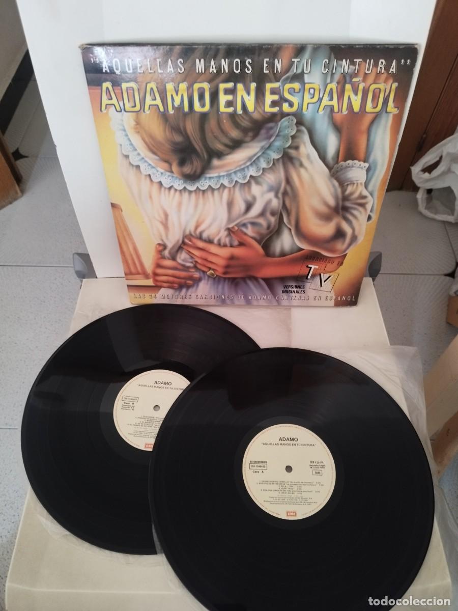 Discos de vinilo: Adamo &ndash; Adamo En Espa&ntilde;ol &rdquo;Aquellas Manos En Tu Cintura. Doble vinilo lp.