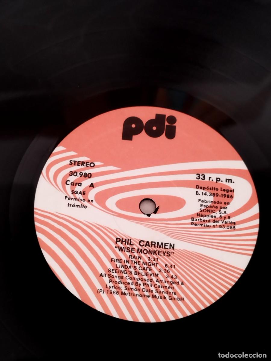 Discos de vinilo: Phil Carmen &ndash; Wise Monkeys. Vinilo lp. - Foto 2