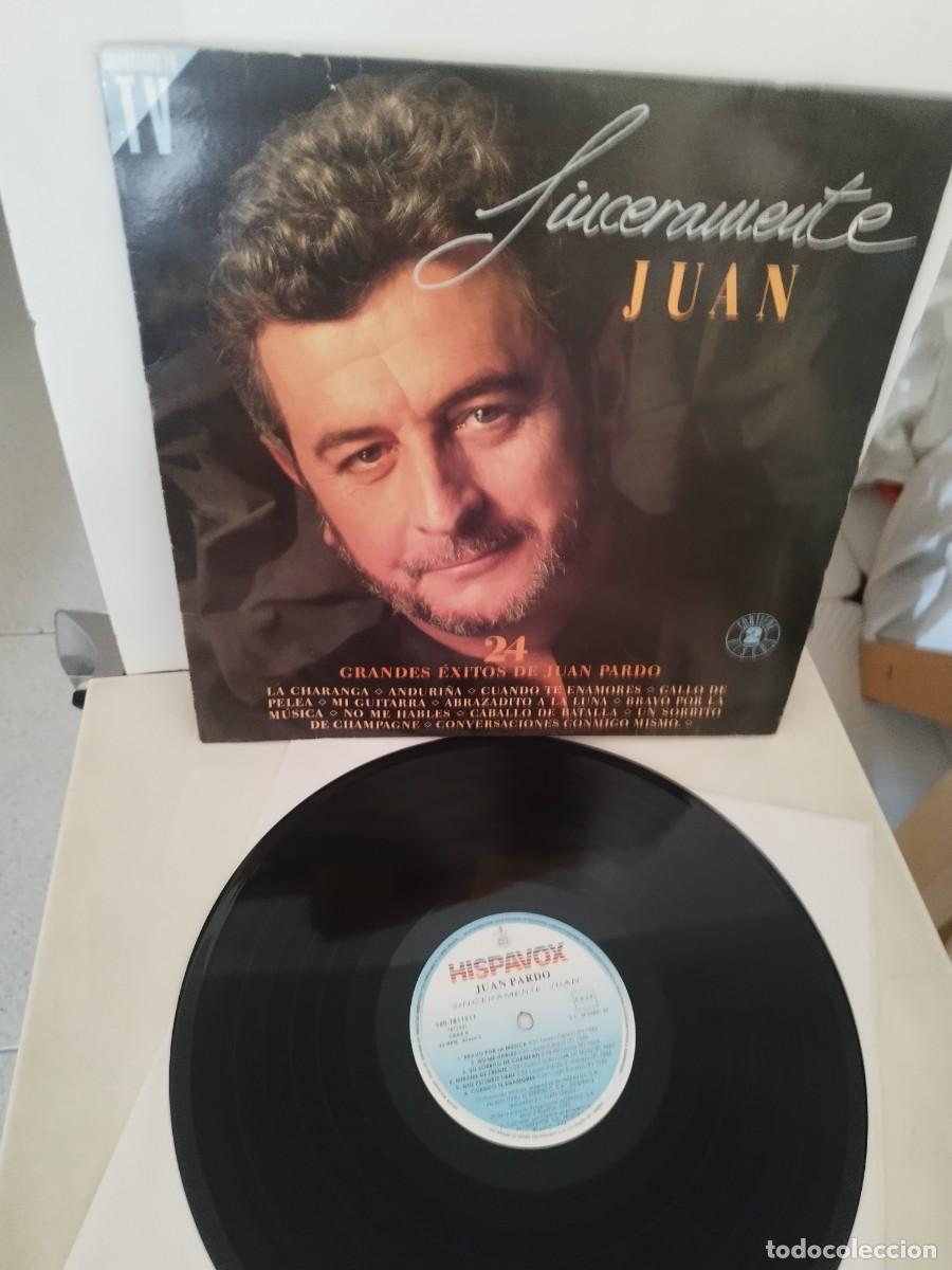 Discos de vinilo: Juan Pardo &ndash; Sinceramente Juan. Vinilo lp, solo disco 1.