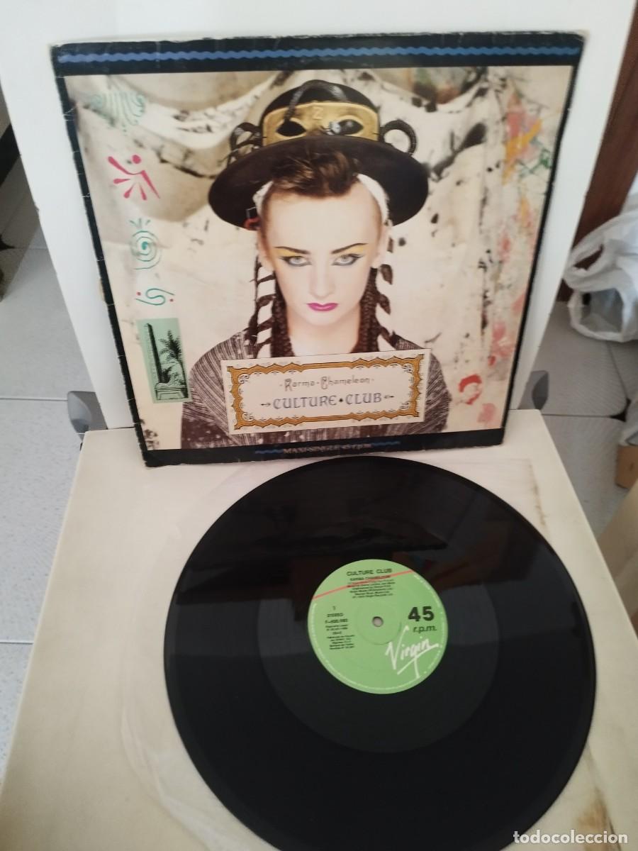 Discos de vinilo: Culture Club &ndash; Karma Chameleon. Vinilo maxi single.