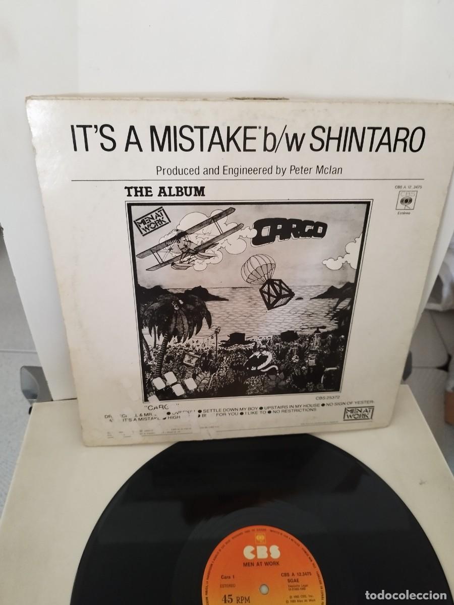 Discos de vinilo: Men At Work &ndash; Its A Mistake. Vinilo maxi single. - Foto 3