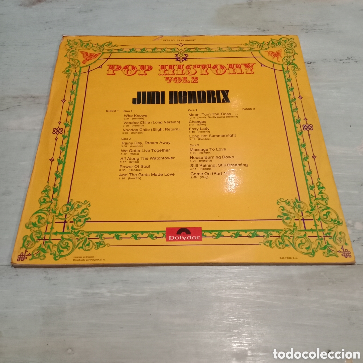Discos de vinilo: JIMI HENDRIX - POP HISTORY VOL 2 - LP DOBLE GATEFOLD - Foto 2
