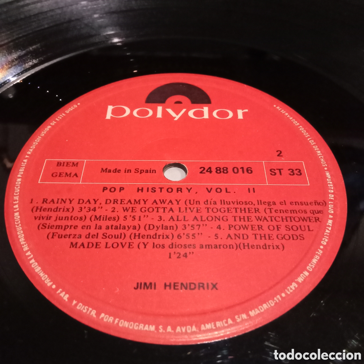 Discos de vinilo: JIMI HENDRIX - POP HISTORY VOL 2 - LP DOBLE GATEFOLD - Foto 7
