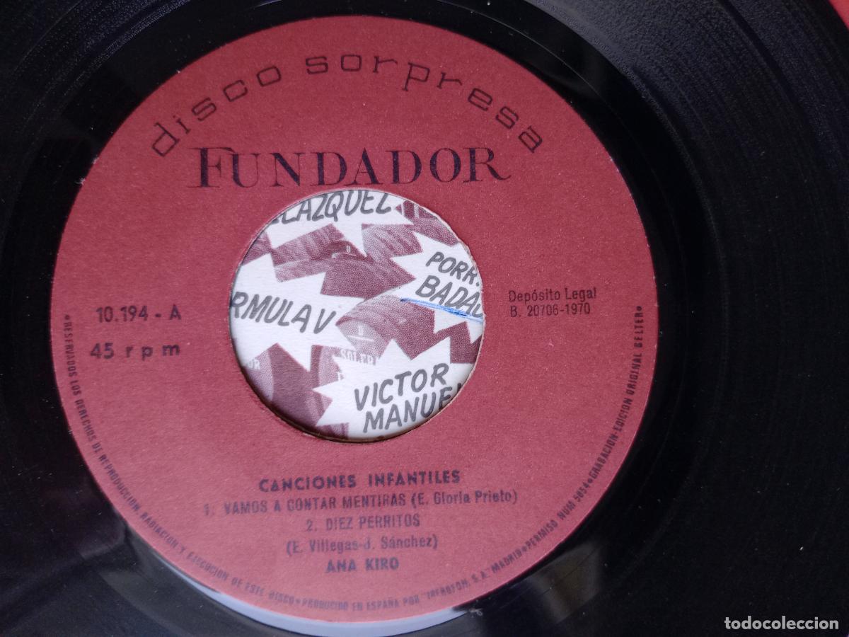 Discos de vinilo: Ana Kiro / Sabrina &ndash; Canciones Infantiles - EP FUNDADOR 1970 - POP 70'S - VAMOS A CONTAR MENTIRAS +3