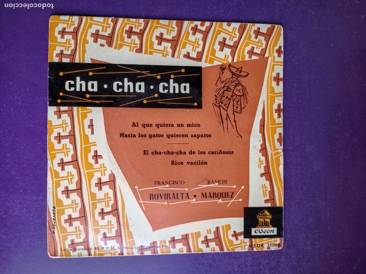 Discos de vinilo: Francisco Roviralta + Hermanas Russell / Ram&oacute;n M&aacute;rquez Y Su Orq &ndash; Cha-Cha-Cha +3 EP ODEON 1958