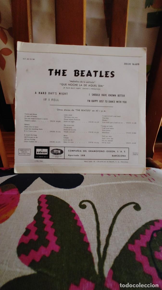 Discos de vinilo: THE BEATLES-EP QUE NOCHE LA DE AQUEL DIA - Foto 2