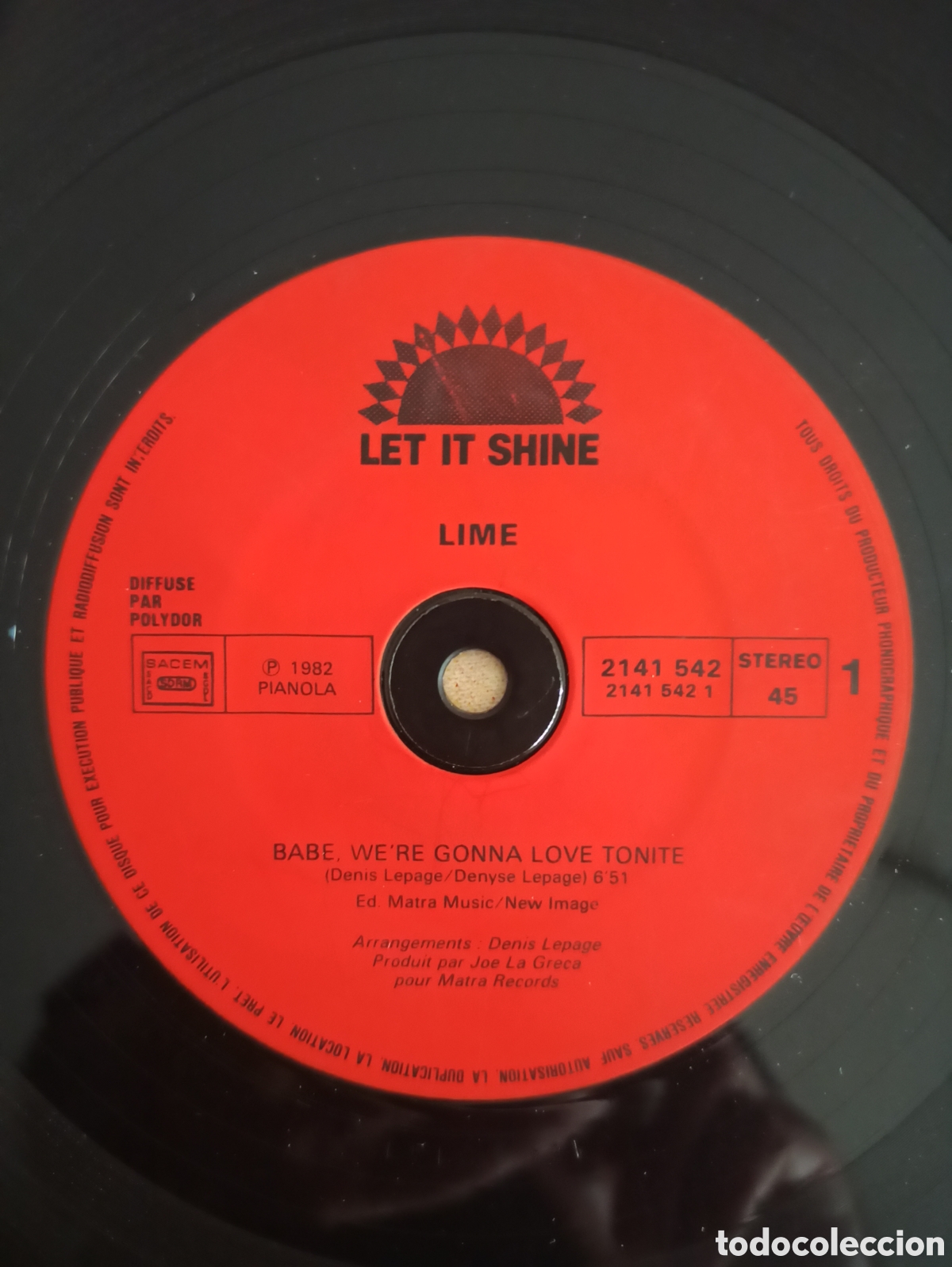 Discos de vinilo: Lime &ndash; &rdquo;Babe, Were Gonna Love Tonite - Foto 2