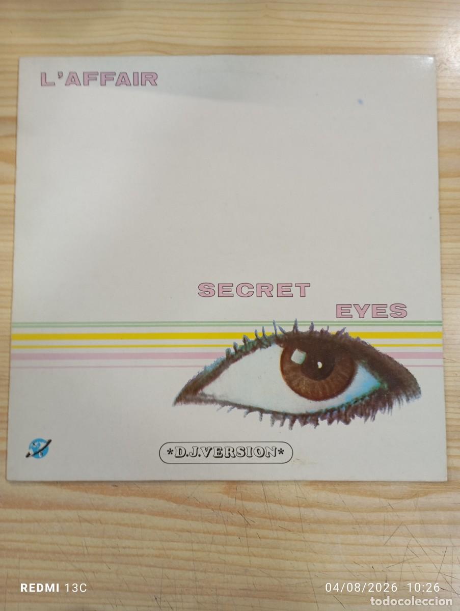 Discos de vinilo: Maxi 12&rdquo; - L'Affair &lrm;&ndash; Secret Eyes- 1986 Edicion Espa&ntilde;ola - Italo Disco