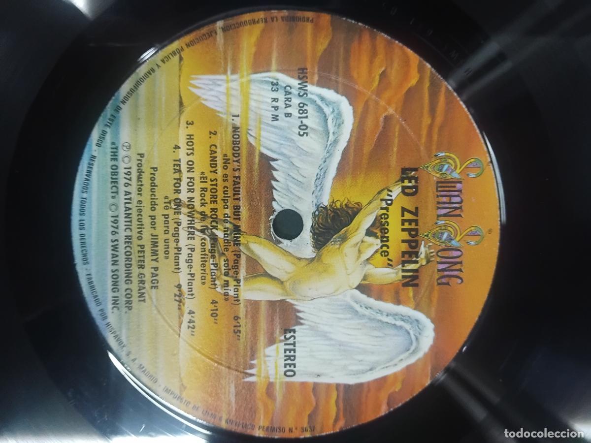 Discos de vinilo: LED ZEPPELIN PRESENCE - LP HISPAVOX 1976 - Foto 2