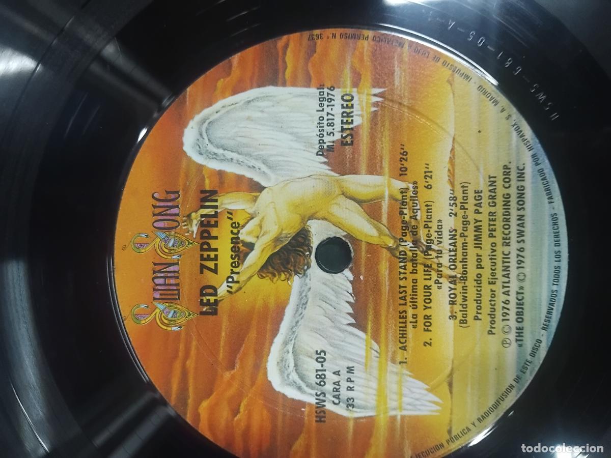 Discos de vinilo: LED ZEPPELIN PRESENCE - LP HISPAVOX 1976 - Foto 3