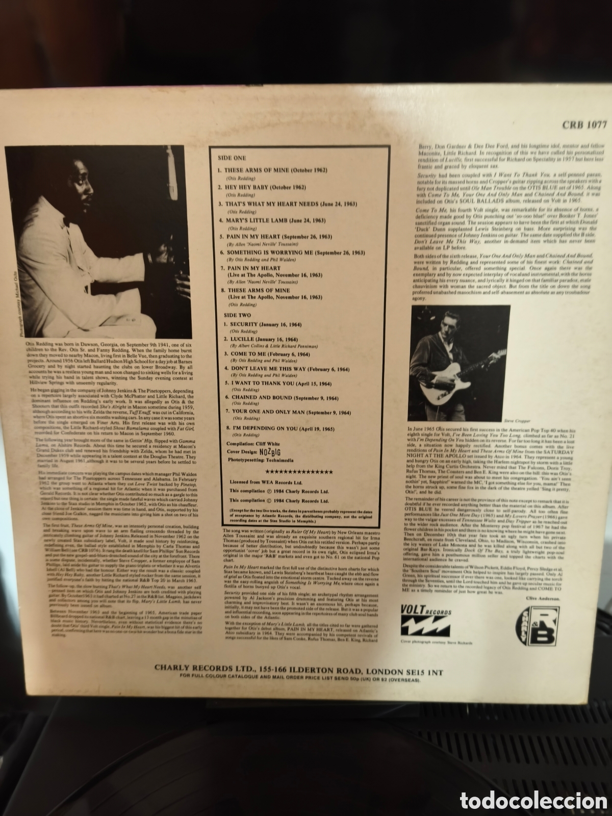 Discos de vinilo: Otis Redding: Come To Me Lp 1984 - Foto 2