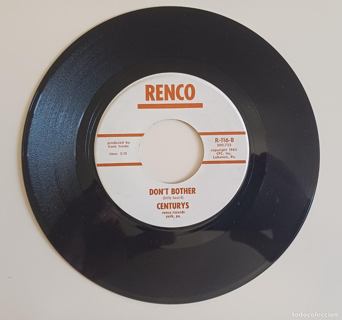 Discos de vinilo: THE CENTURYS together to stay / don't bother 45 SINGLE ORIGINAL U.S.A. 1965 PRIMERA EDICION EX+