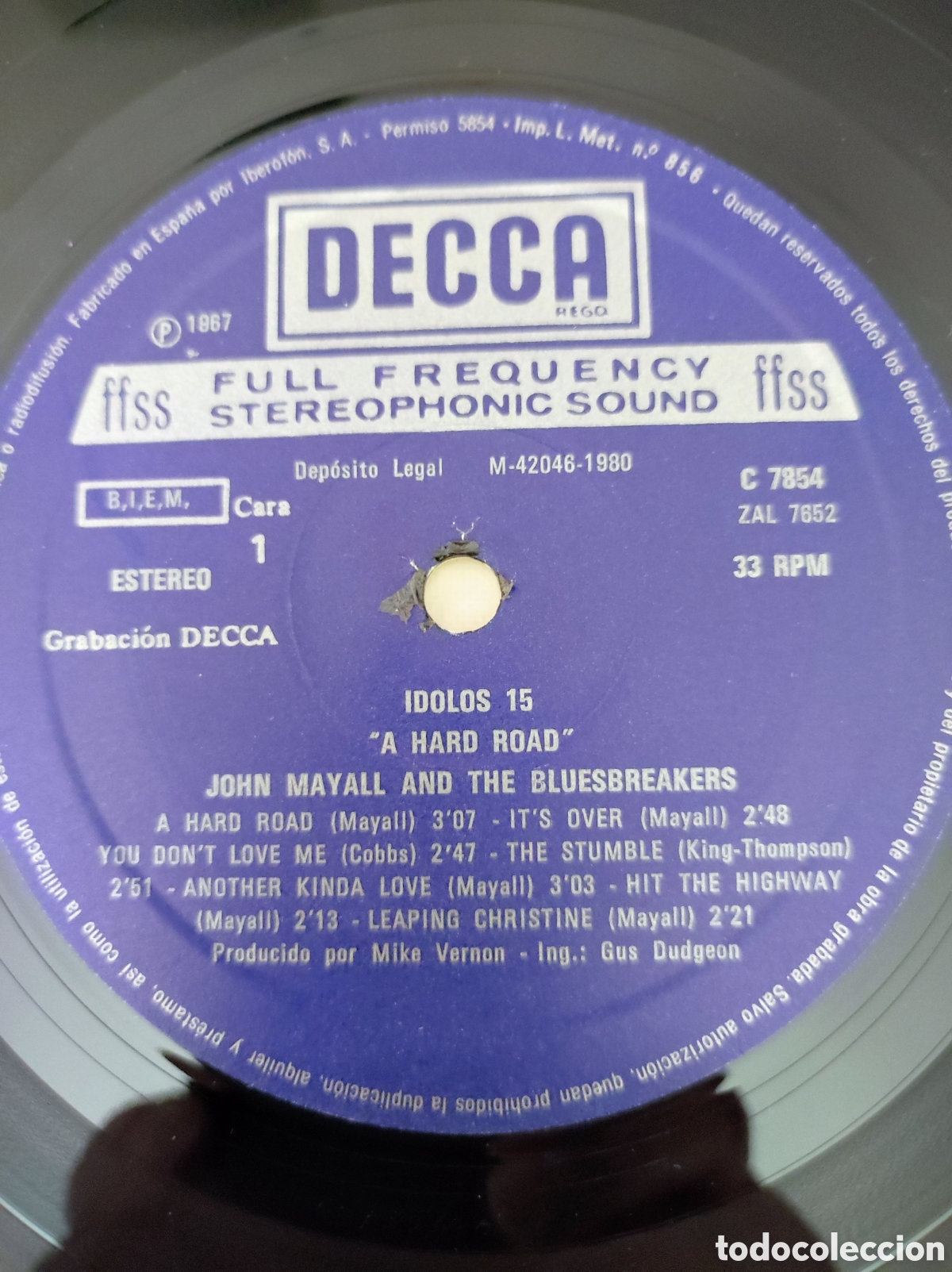 Discos de vinilo: JOHN MAYALL & THE BLUESBREAKERS - A HARD ROAD / CRUSADE - Foto 3
