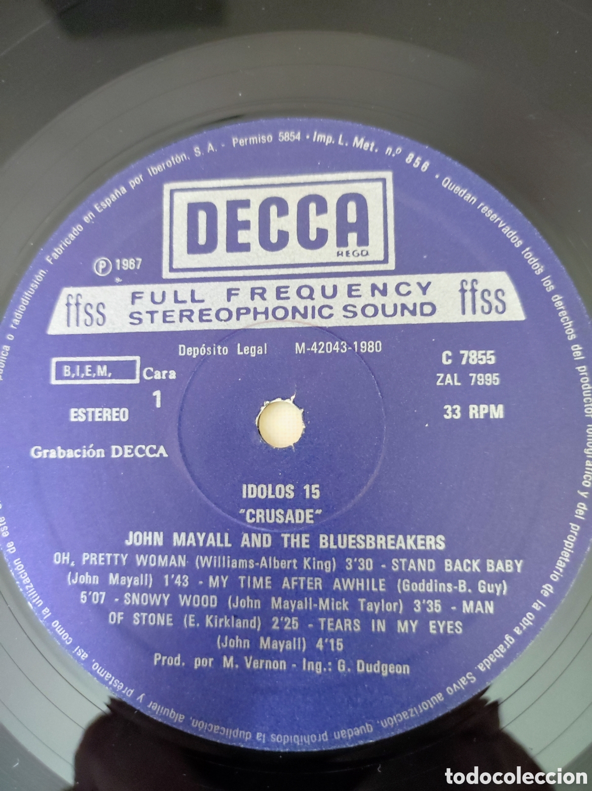 Discos de vinilo: JOHN MAYALL & THE BLUESBREAKERS - A HARD ROAD / CRUSADE - Foto 5