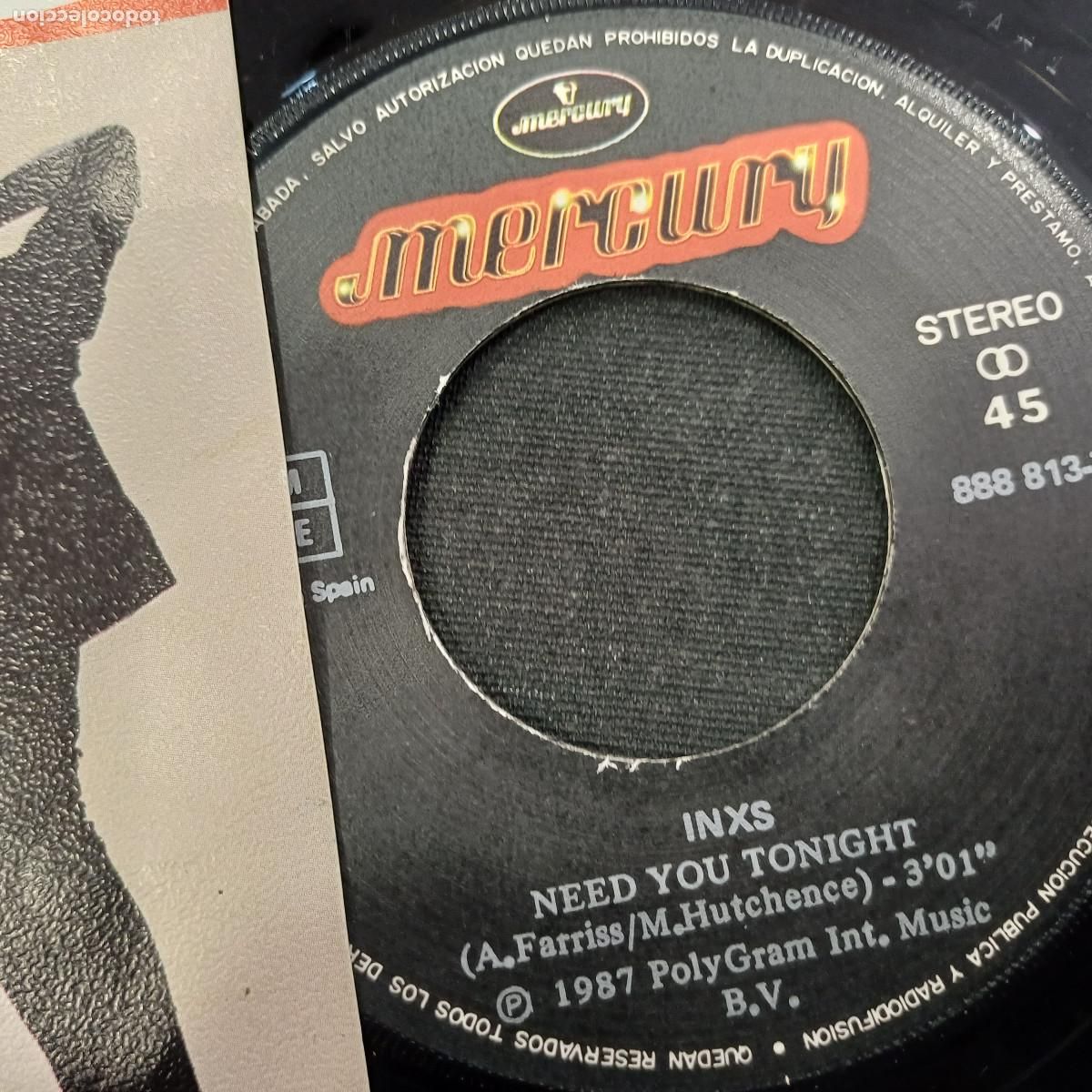 Discos de vinilo: INXS/NEED YOU TONIGHT/SINGLE. - Foto 2