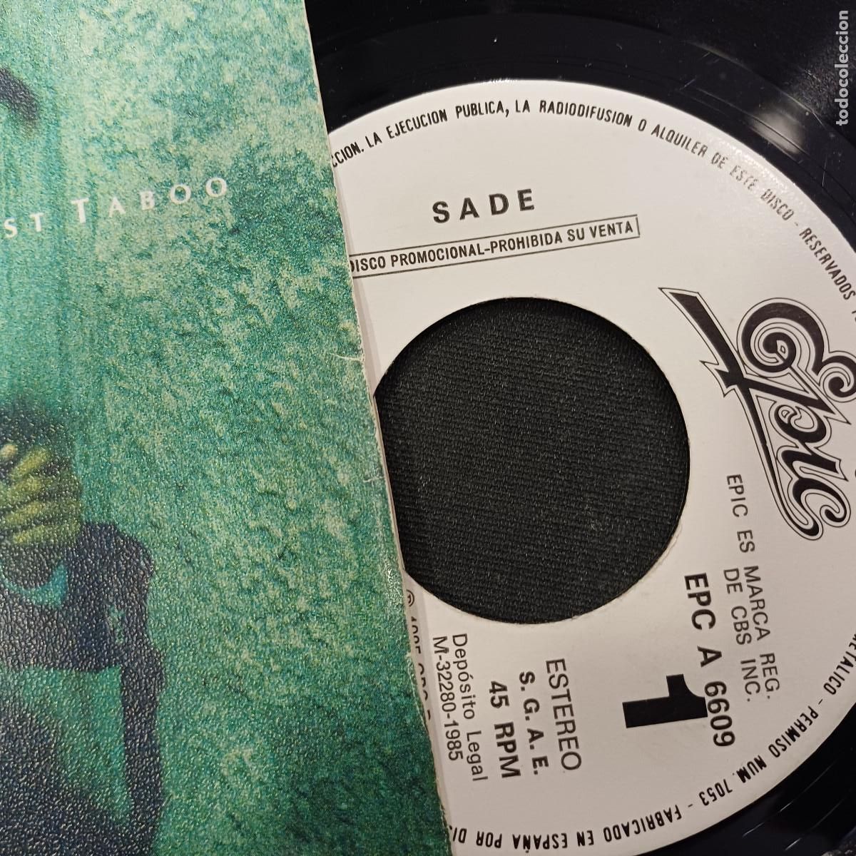Discos de vinilo: SADE/THE SWEETEST TABOO/SINGLE PROMOCIONAL. - Foto 2