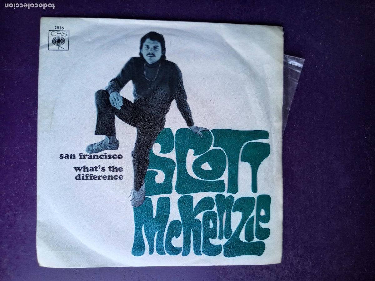 Discos de vinilo: Scott McKenzie &ndash; San Francisco +1 Sg CBS 1967 - ROCK HIPPIE 60'S - MUY POCO USO