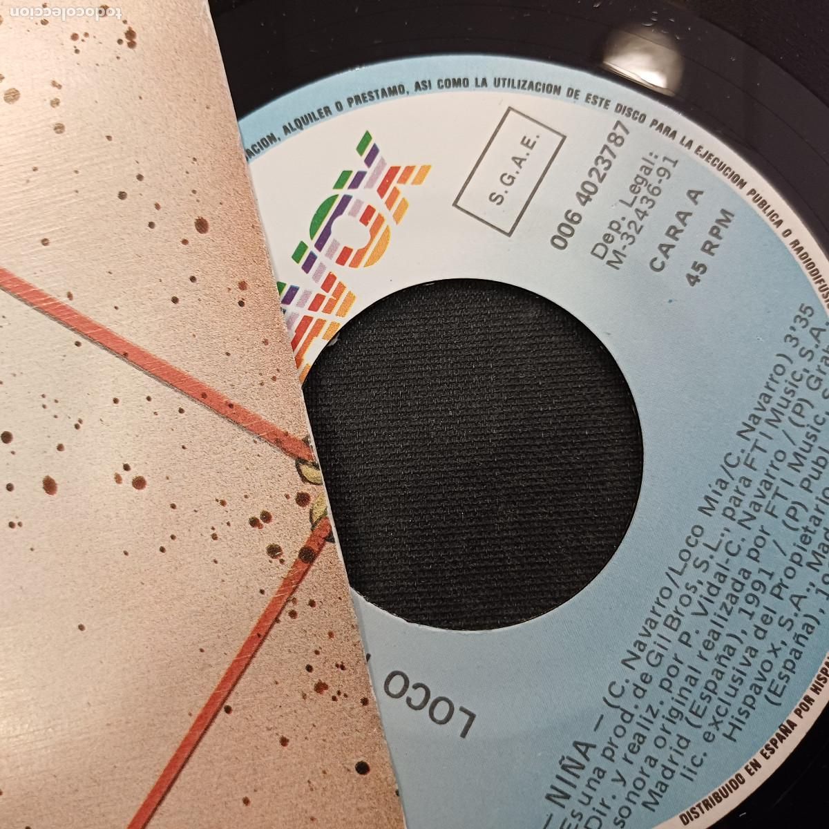 Discos de vinilo: LOCO MIA/NI&Ntilde;A/SINGLE. - Foto 2