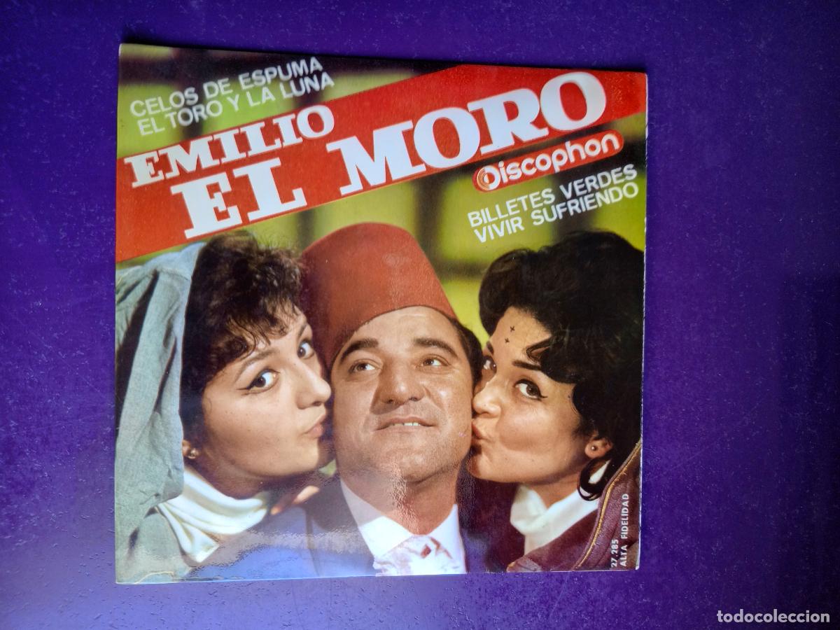 Discos de vinilo: EMILIO EL MORO EP DISCOPHON 1964 - CELOS DE ESPUMA / EL TORO Y LA LUNA +2, rumbas y cachondeo, humor