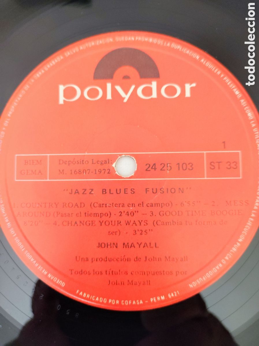Discos de vinilo: JOHN MAYALL - JAZZ BLUES FUSION - Foto 3