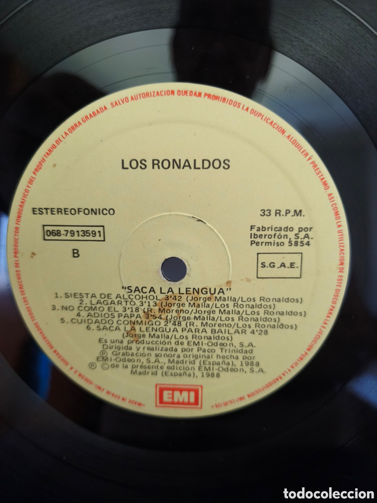 Discos de vinilo: Los Ronaldos: Saca La Lengua LP 1988 - Foto 6