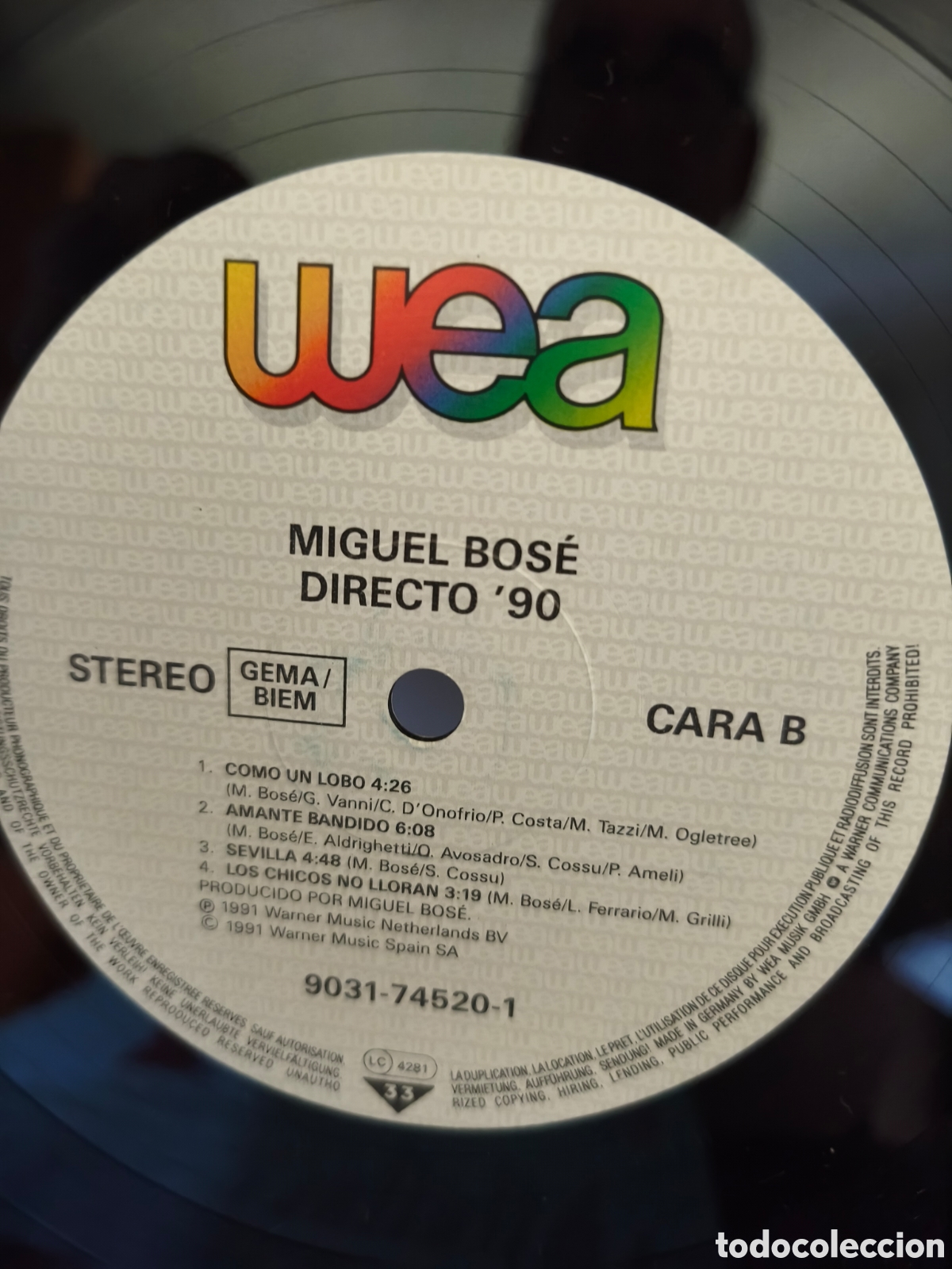 Discos de vinilo: Miguel Bos&eacute;: Directo 90 2Lps 1991 - Foto 9
