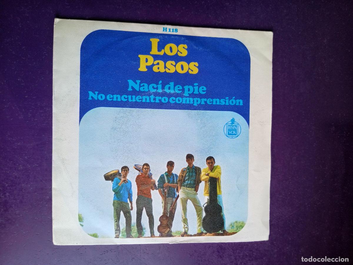 Discos de vinilo: LOS PASOS - SG HISPAVOX 1966 - NACI DE PIE/ NO ENCUENTRO COMPRENSION - BEAT POP PSICODELIA