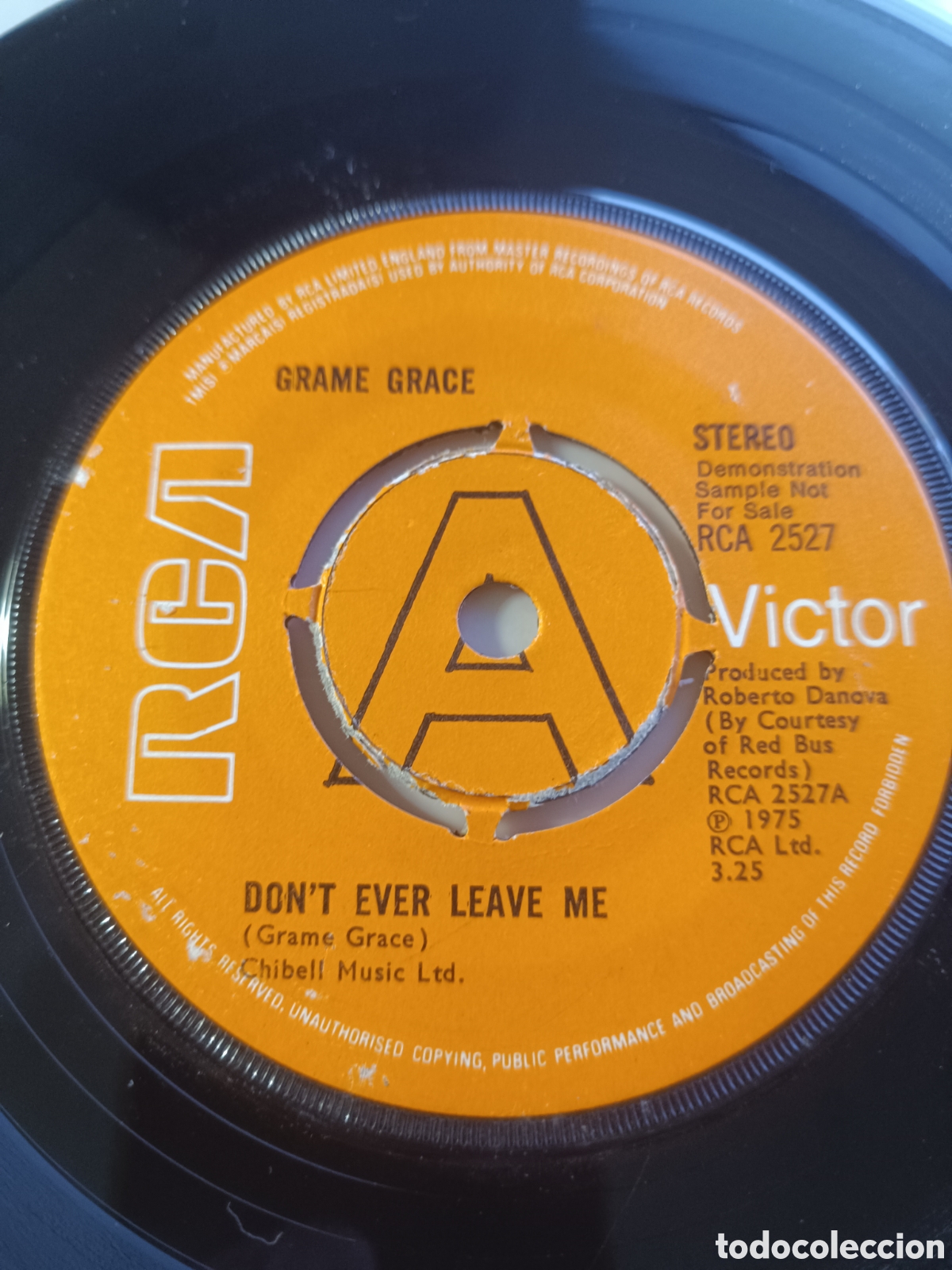 Discos de vinilo: Grame Grace &ndash; Don't Ever Leave Me (Promo)