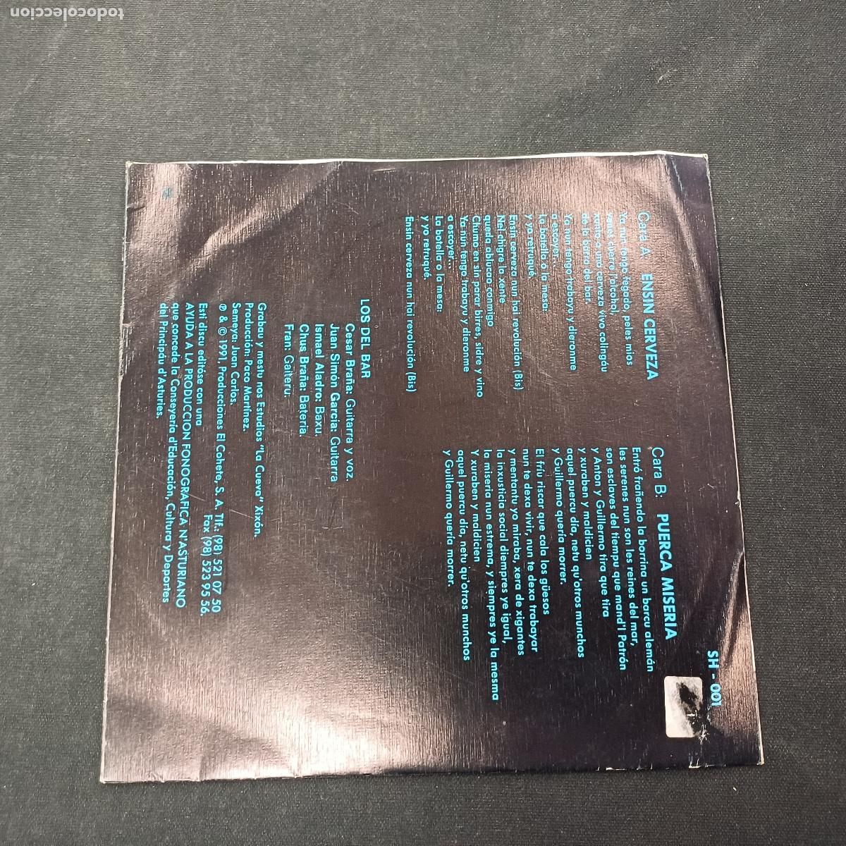 Discos de vinilo: LOS DEL BAR/ENSIN CERVEZA/SINGLE. - Foto 3
