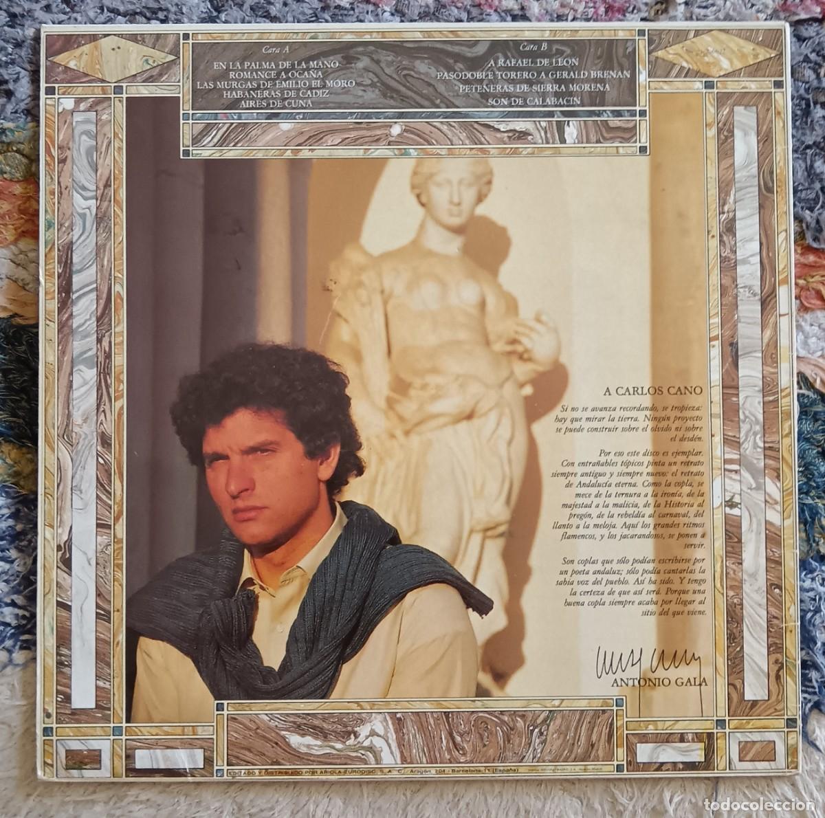 Discos de vinilo: Carlos Cano. Cuaderno de coplas. LP - Foto 2
