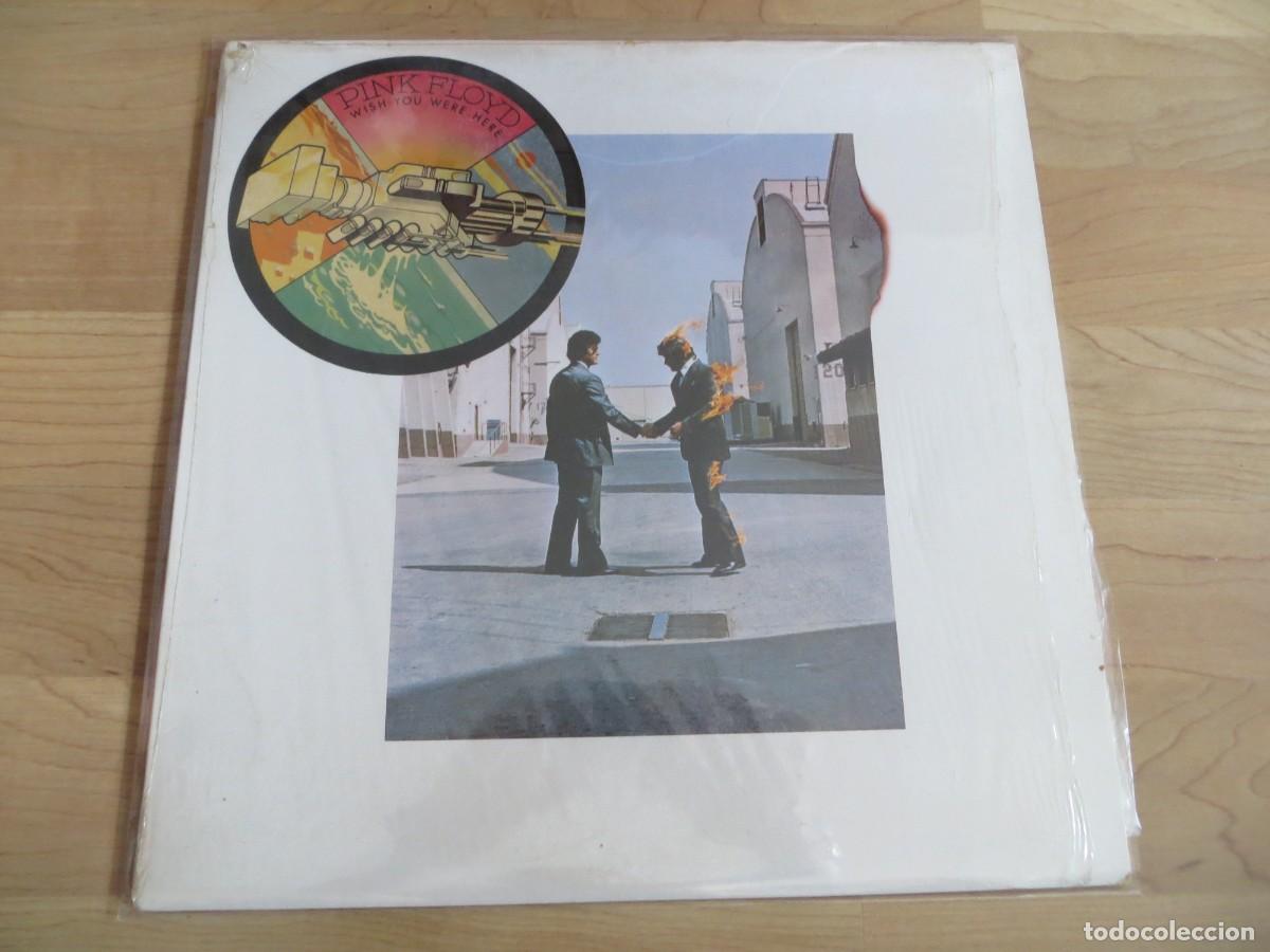 Discos de vinilo: Pink Floyd - Wish You Were Here (LP) conserva plastico original de fabrica !!! Y PEGATINA!! 1975