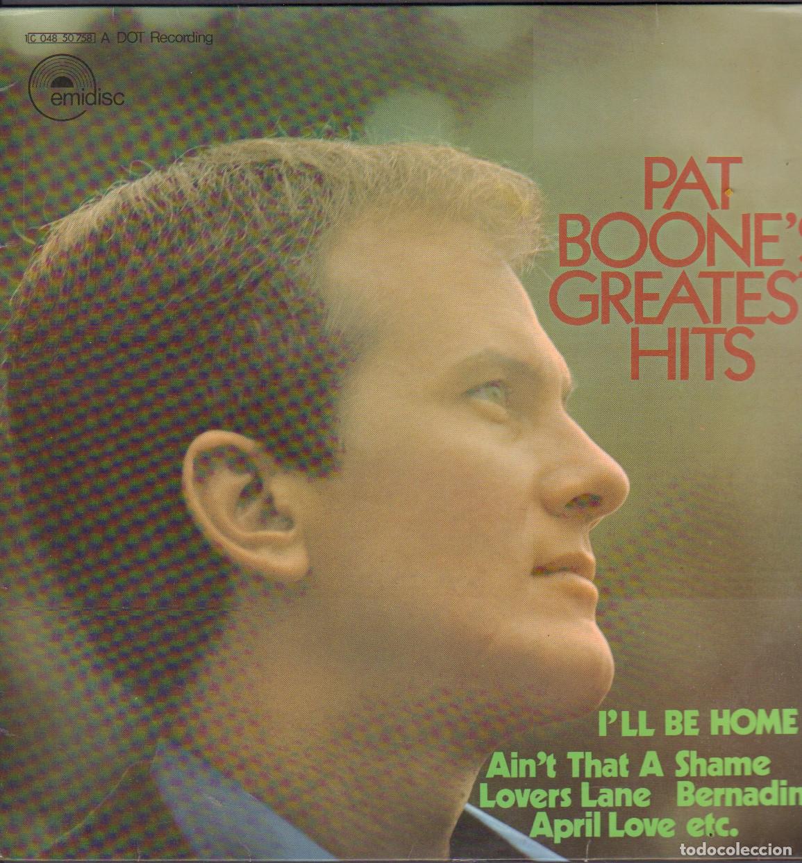 Discos de vinilo: PAT BOONE'S - GREATEST HITS / I'LL BE HOJME, LOVERS LANE, BERNADINE.../ LP EMIDISC RF-26495