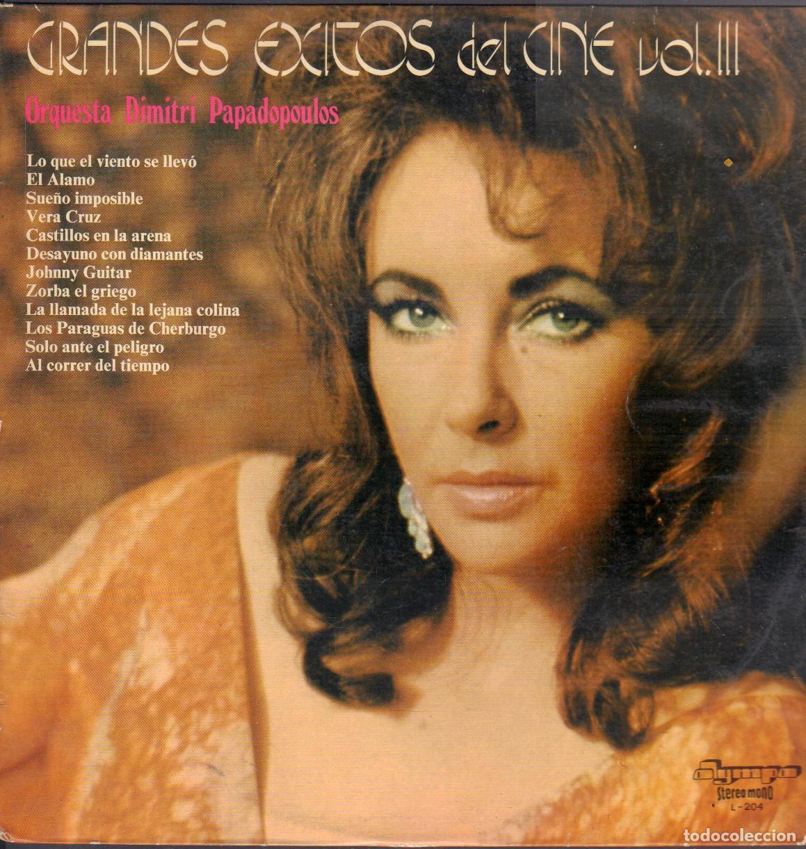 Discos de vinilo: GRANDES EXITOS DE CINE VOL. lll - EL ALAMO, VERA CRUZ, ZORBA EL GRIEGO.../ LP OLYMPO RF-26508