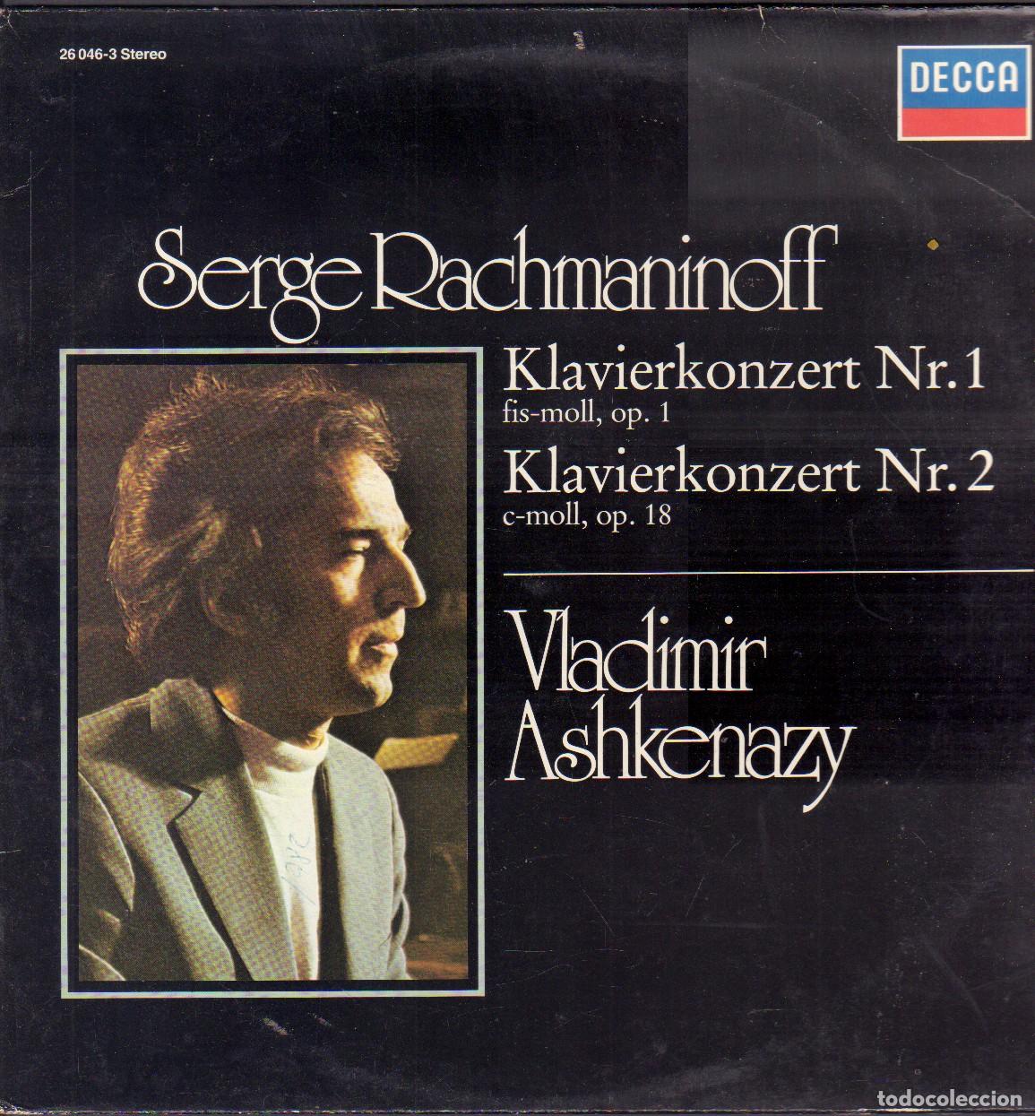 Discos de vinilo: SERGE RACHMANINOFF - KLAVIERLONZERT NR. 1 Y 2 / VLADIMIR ASHKENAZY / LP DECCA RF-26515