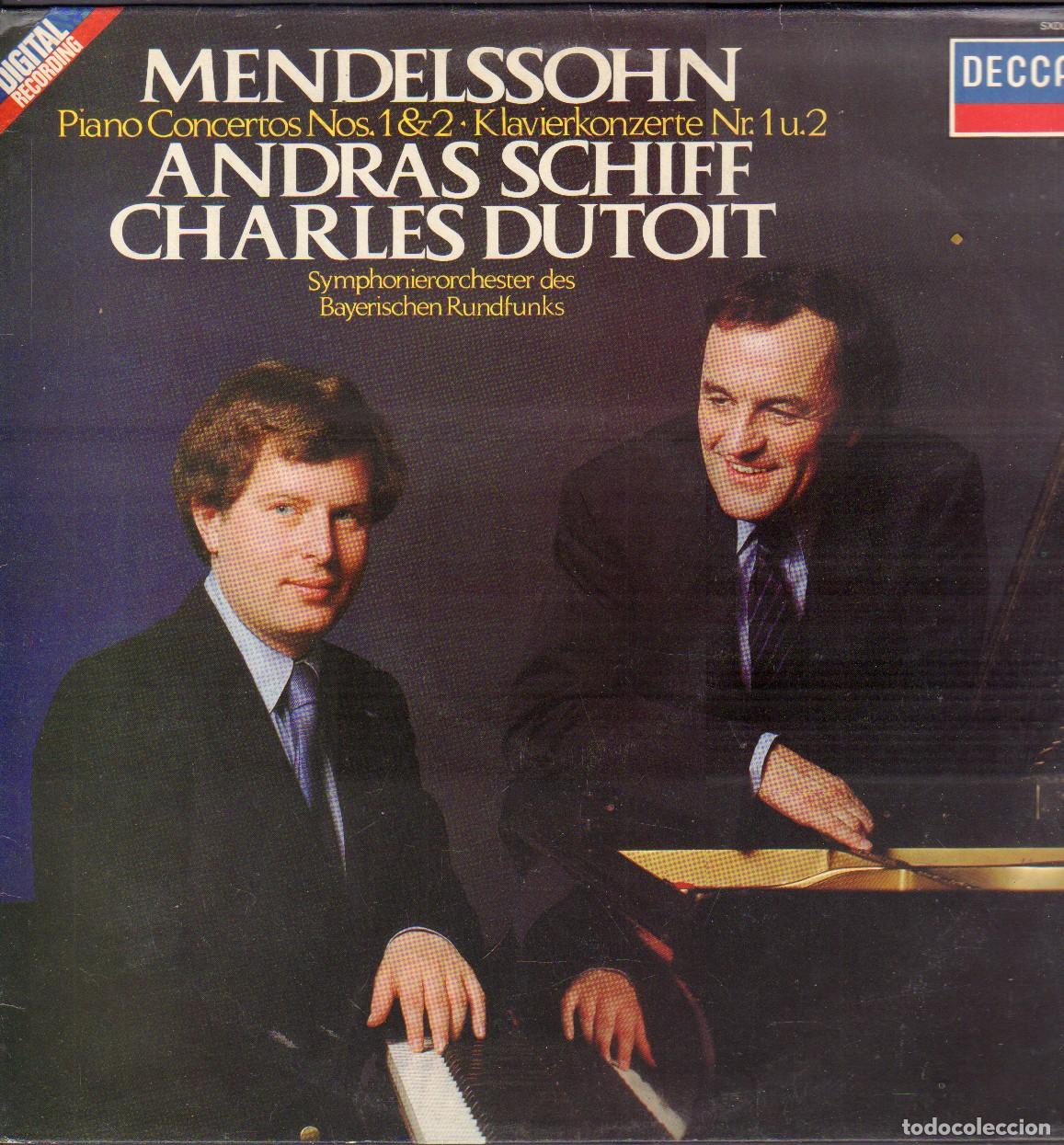 Discos de vinilo: MENDELSON - PIANO CONCERTOS NOS. 1 Y 2. ANDRAS SCHIFF-CHARLES DUTOIT / LP DECCA RF-26519