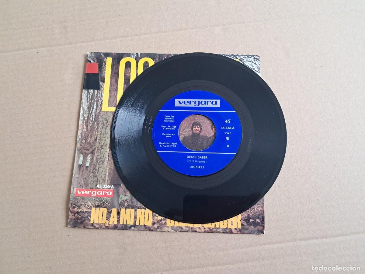 Discos de vinilo: LOS SIREX - NO A MI NO SINGLE 1970 - Foto 2