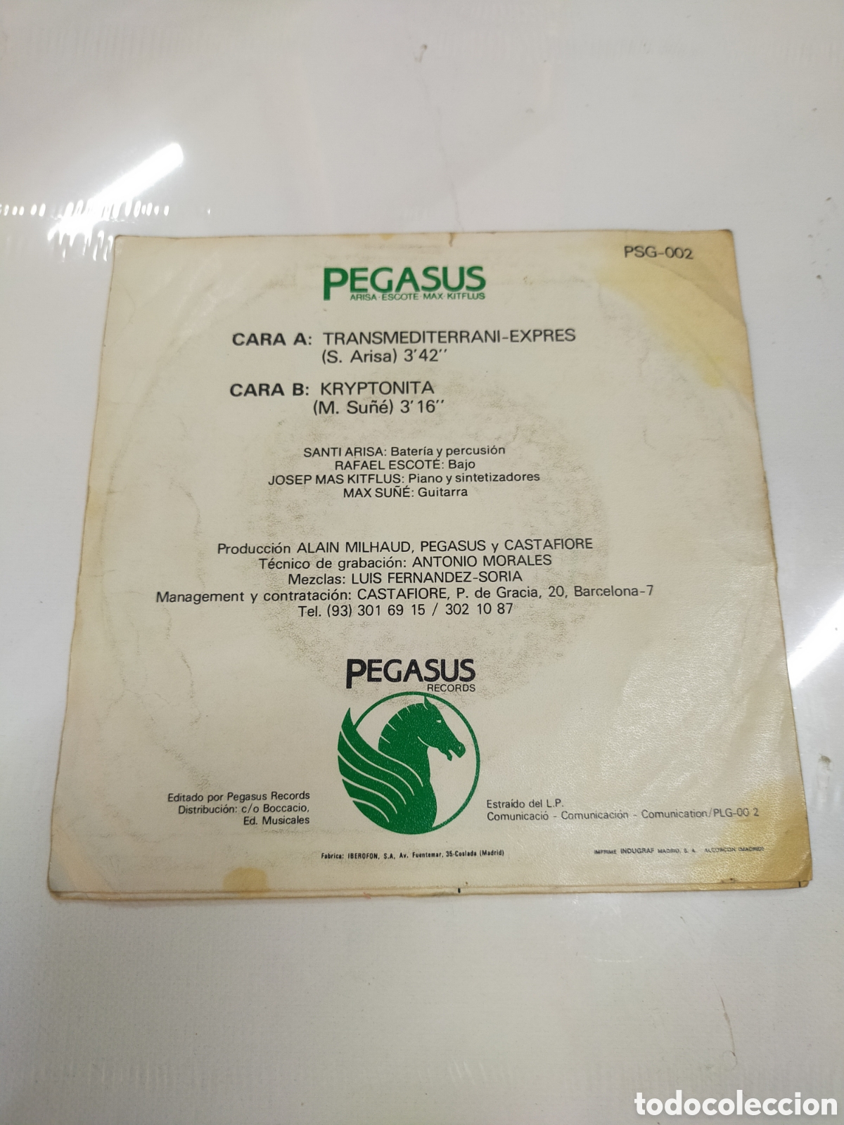 Discos de vinilo: Single Pegasus Krytonita - Foto 2