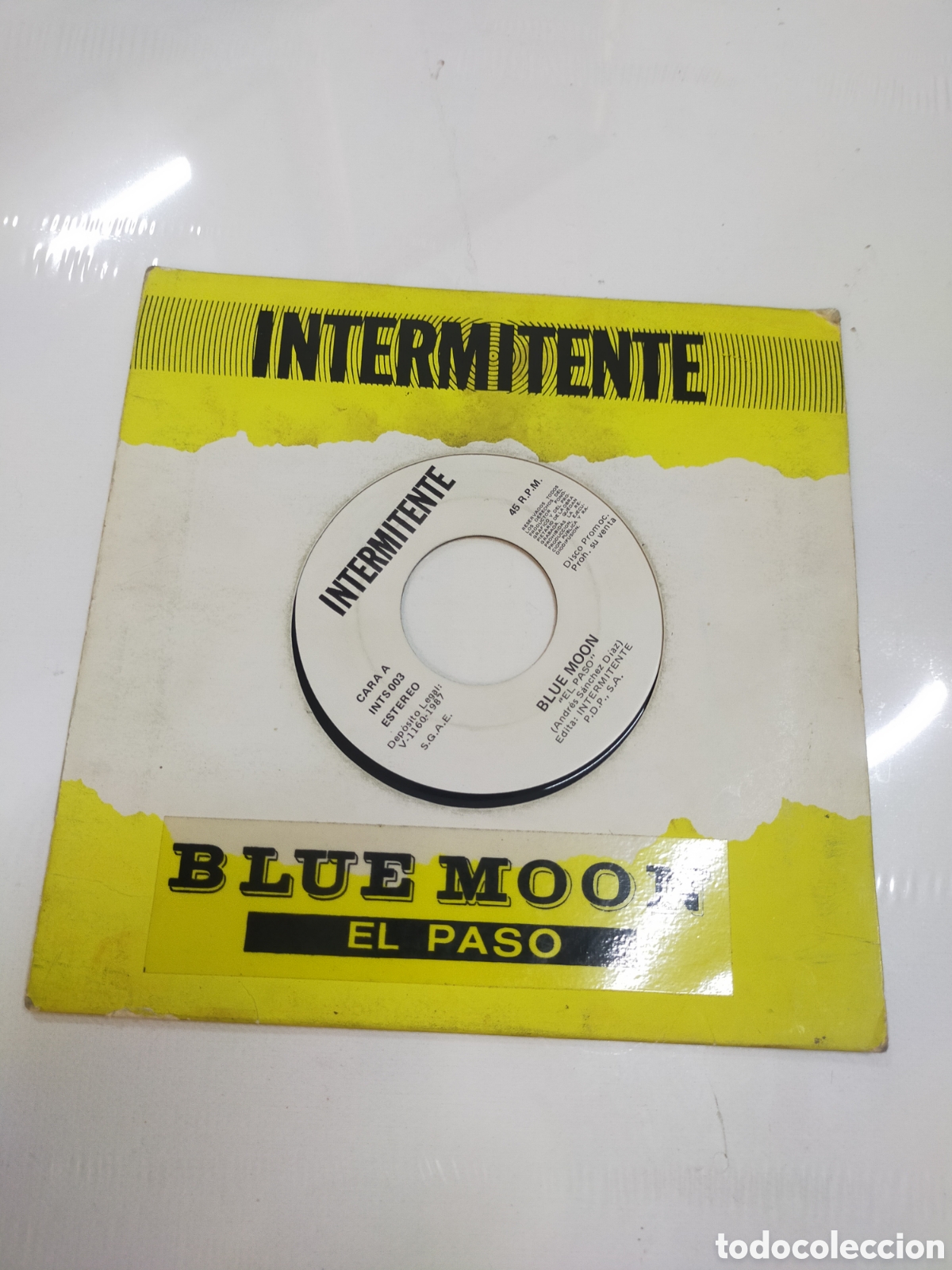 Discos de vinilo: Single Intermitente Blue Monn, El paso . Disco promocional