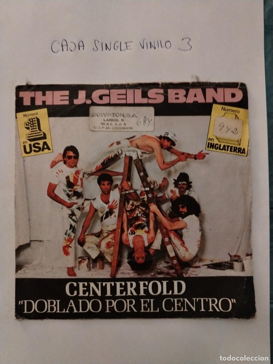 Discos de vinilo: Single vinilo the j geils band, centerfold, doblado por el centro