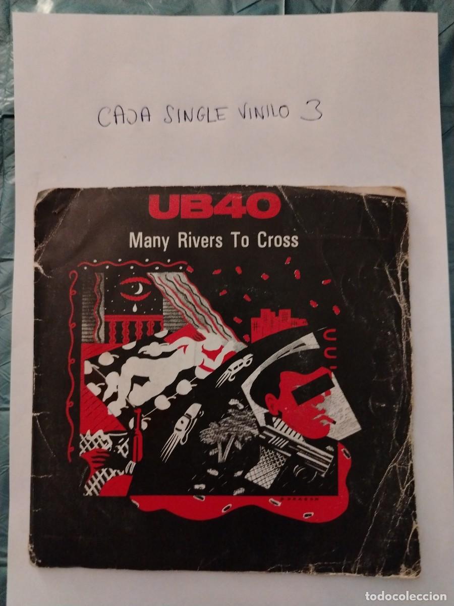 Discos de vinilo: Single vinilo ub40, many rivers to cross