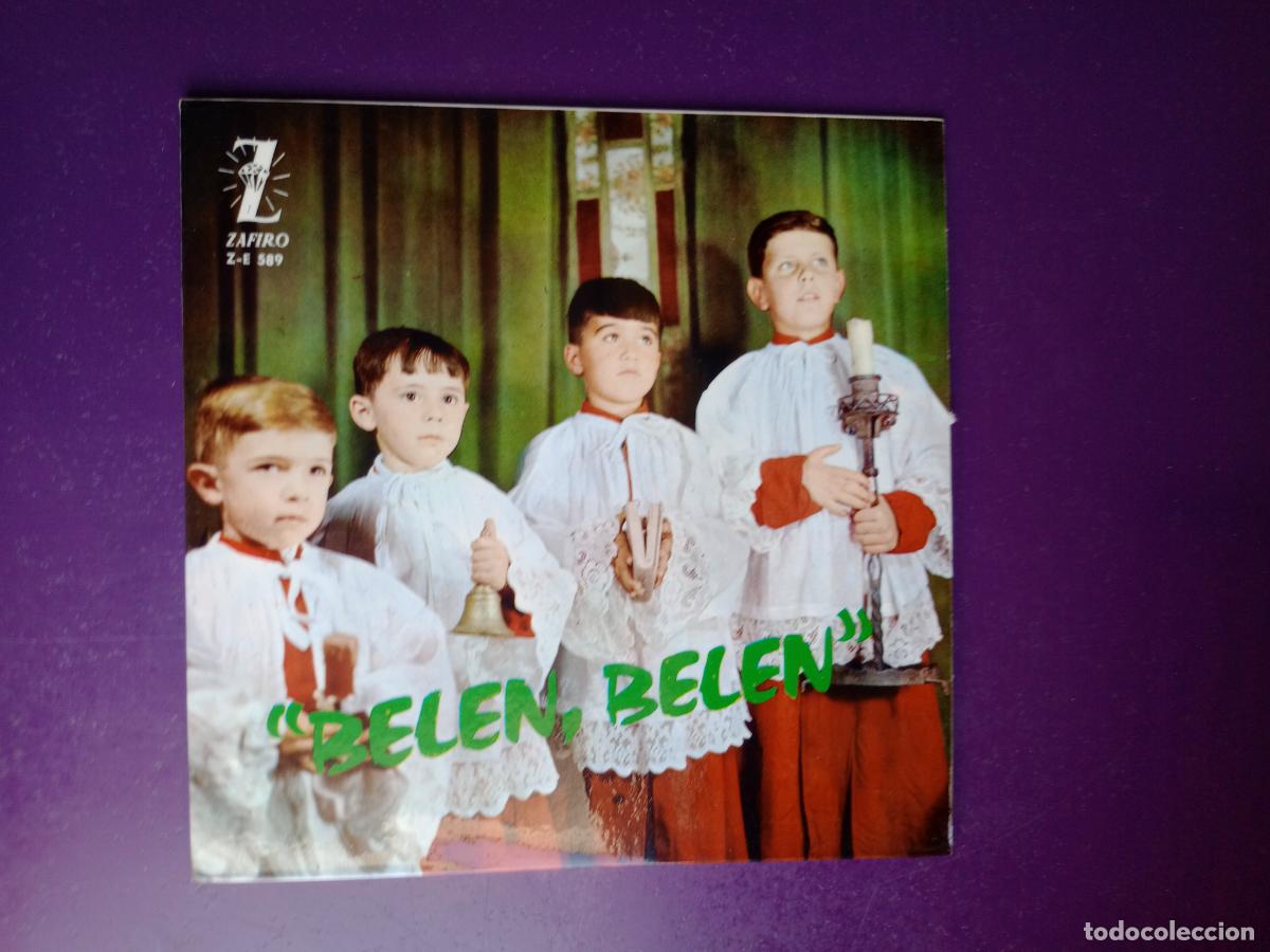 Discos de vinilo: VILLANCICOS - ESCOLANIA STMO SACRAMENTO - EP ZAFIRO 1964 - BELEN BELEN +3 - NAVIDAD RELIGION