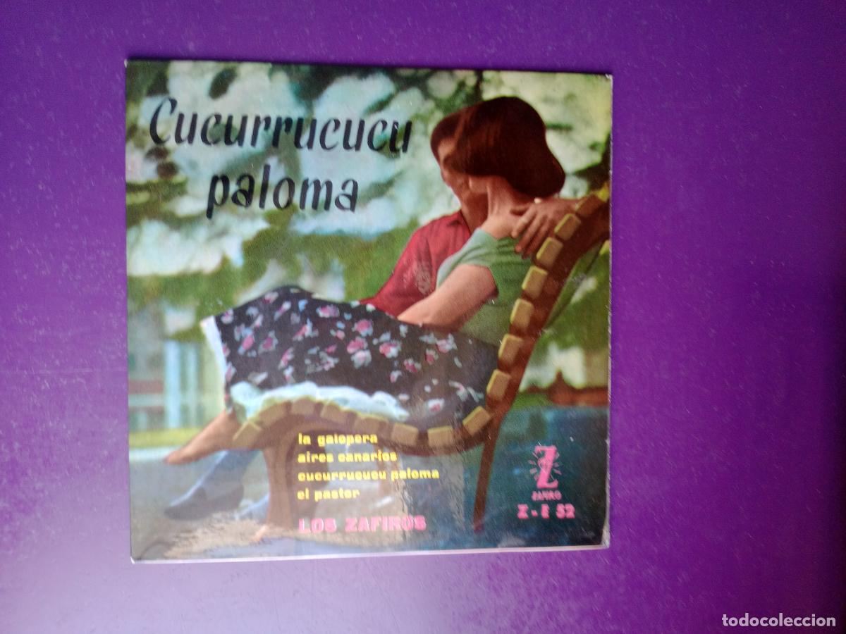 Vinyl-Schallplatten: Los Zafiros &lrm;&ndash; Cucurrucucu Paloma +3 - EP ZAFIRO 1959 - MEXICO FOLK POP - MUY POCO USO