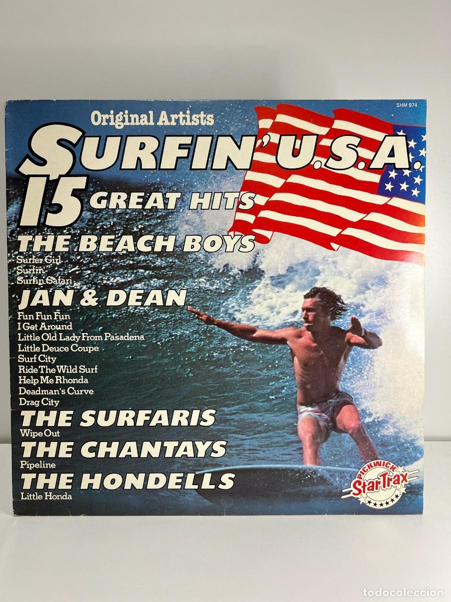 Discos de vinilo: THE BEACH BOYS (LP) 15 GREAT HITS (SURFIN' U.S.A.) - A&Ntilde;O 1985
